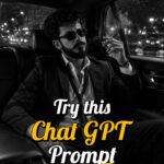 cinematic black and white car portrait ChatGPT prompt