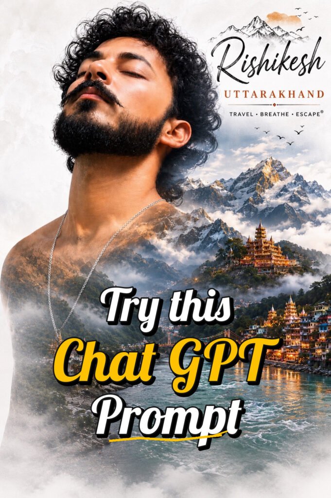 Rishikesh Mountain Travel Poster ChatGPT Prompt